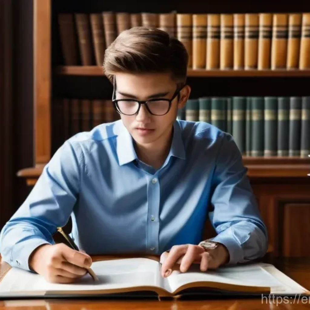 경매사 필기시험 대비 모의시험 팁 - **Prompt:** A focused young professional, dressed in smart casual attire (e.g., a button-up shirt an...