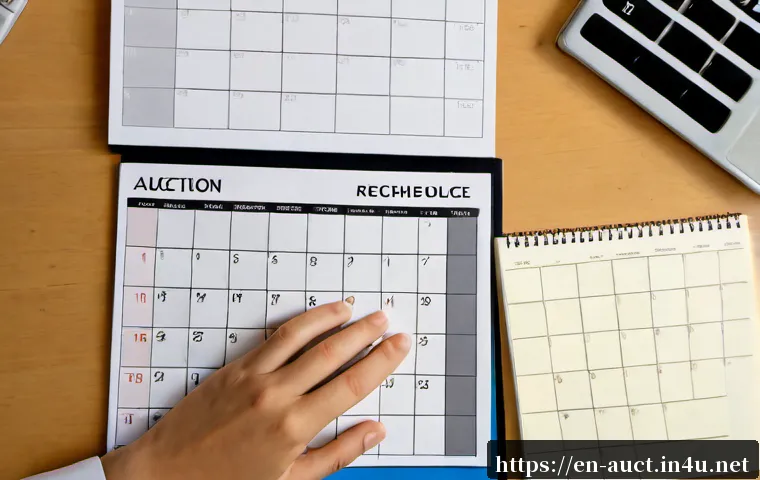 경매사 시험 준비를 위한 계획표 작성 - Photorealistic overhead view of an aspiring auctioneer creating a detailed study schedule at a clean...